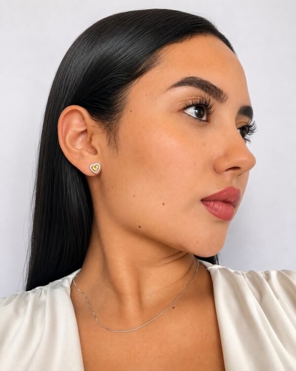 Aretes Corazón Dorado