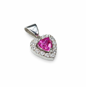 Dije de Corazón Fucsia