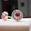 Aretes Brillo Fucsia