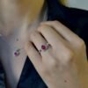 565365 Anillo Corazón Fucsia