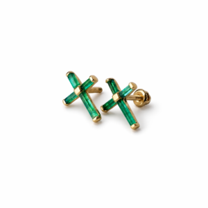 Aretes Cruz en Oro