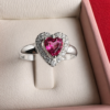 Imagen 10894 Anillo Corazón Fucsia