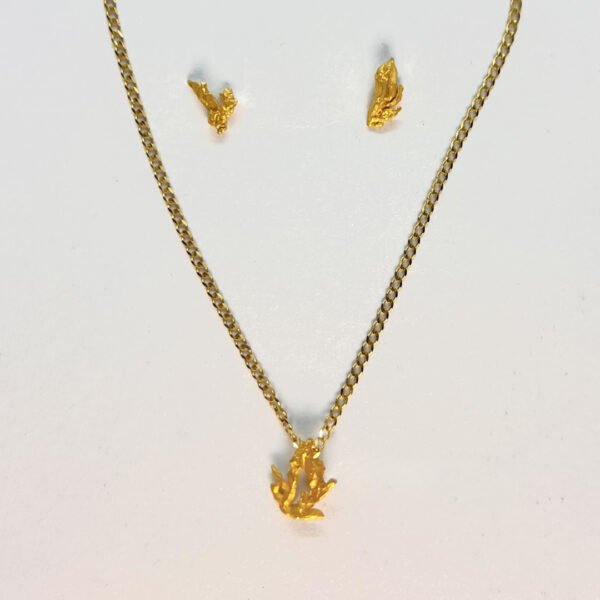 Set de Amorfos Naturales en Oro Puro